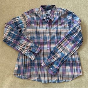 Steven Alan spring plaid button down Size L.